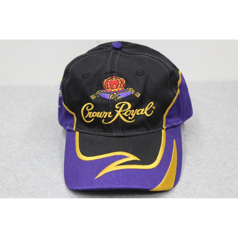 Crown Royal Hat Mens OS Purple Black Championship Racing Strapback Cap